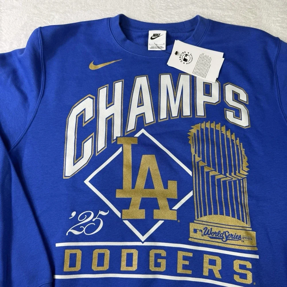 Nike Los Angeles Dodgers World Series 2025 Sweatshirt Mens Size Large NWT
